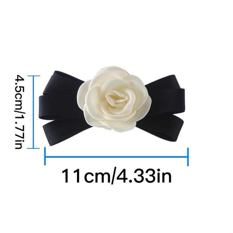 Camelia Bow Hair Claw Clip Nonslip Ponytail Holder