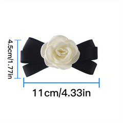 Camelia Bow Hair Claw Clip Nonslip Ponytail Holder