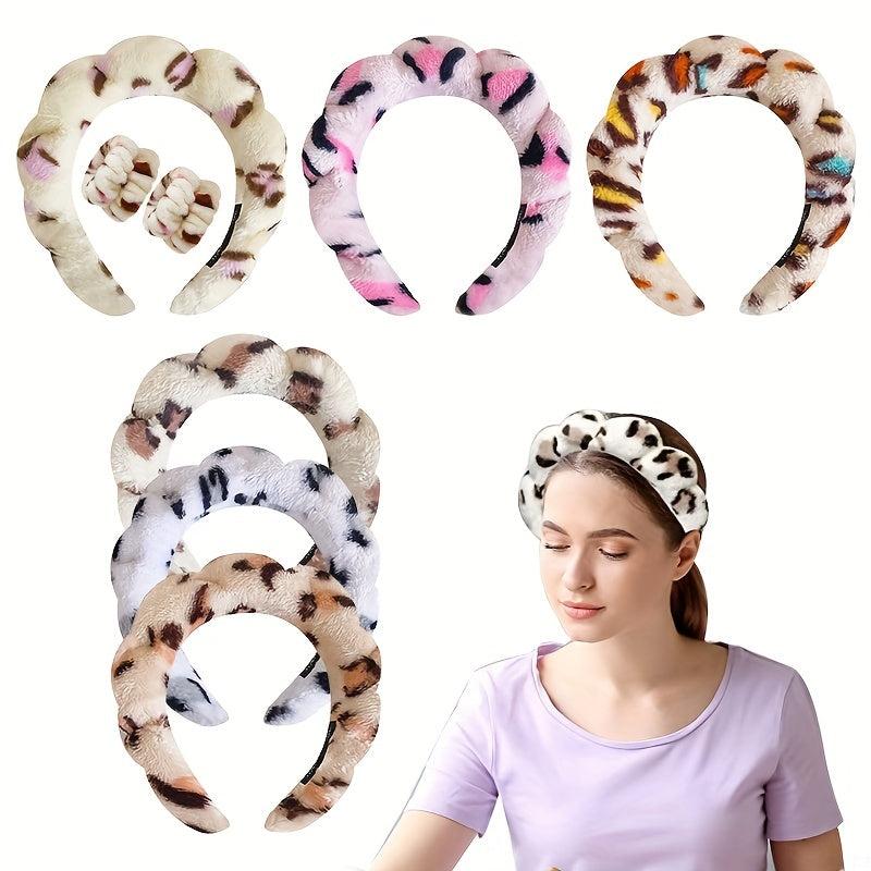 Leopard Print Headband Non slip Head Hoop Female Wash Face