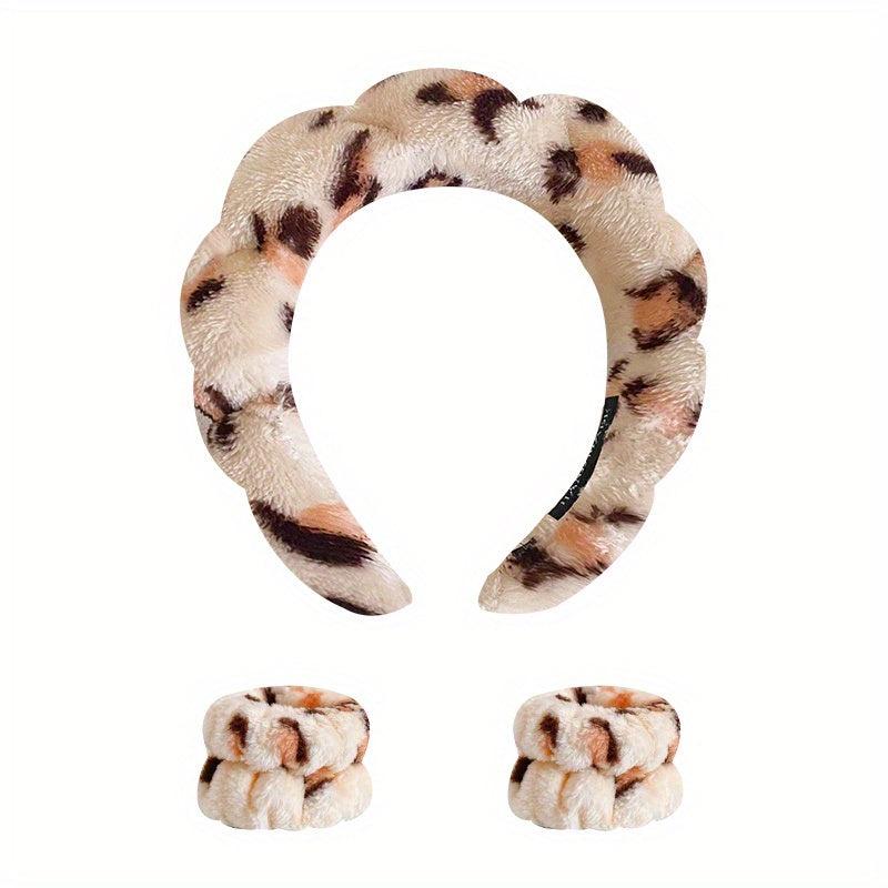 Leopard Print Headband Non slip Head Hoop Female Wash Face