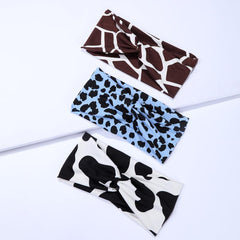 3pcs Boho Hair Bands Animal Pattern Sweatband for Women