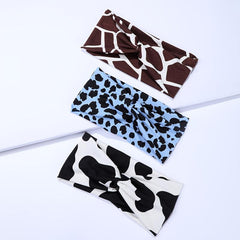 3pcs Boho Hair Bands Animal Pattern Sweatband for Women