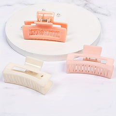 3pcs Square Hair Claw Back Head Bun Head Claw Shark Claw Hair Accessories