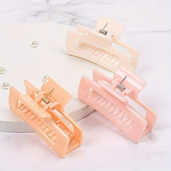 3pcs Square Hair Claw Back Head Bun Head Claw Shark Claw Hair Accessories