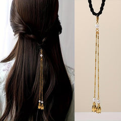 Chinese Hair Tie Bell Orchid Tassel Hair Rope Women Girls Hair Accessories