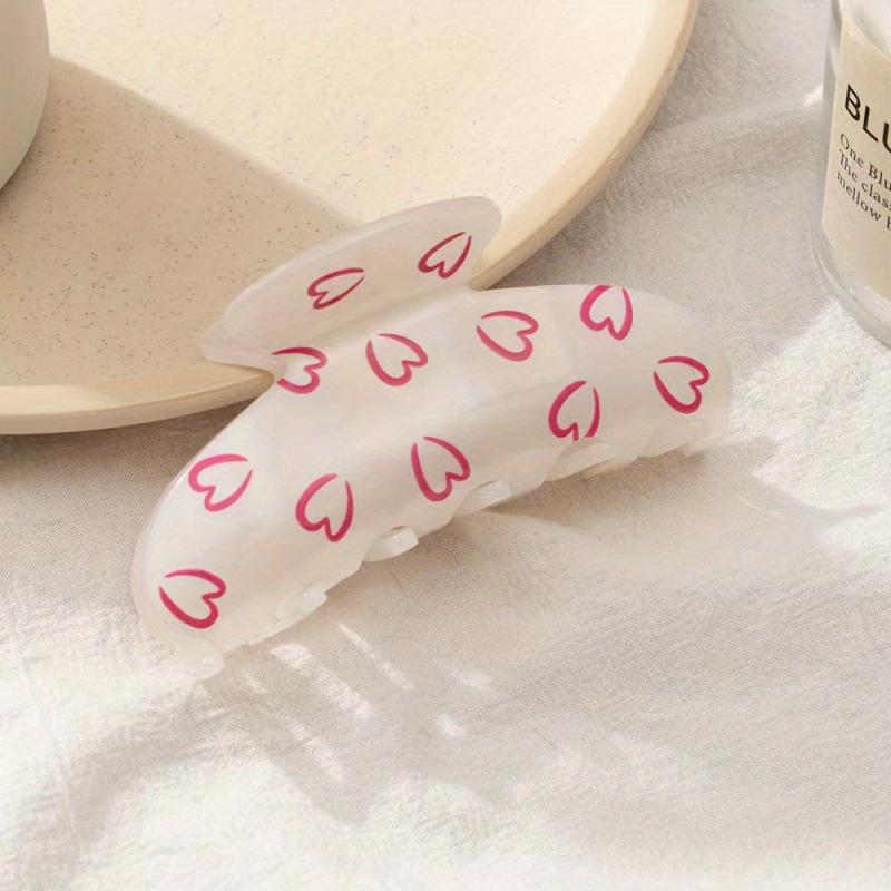 Cartoon Print Hair Claw Clip Boho Acetate Banana Clip Hair Accessory