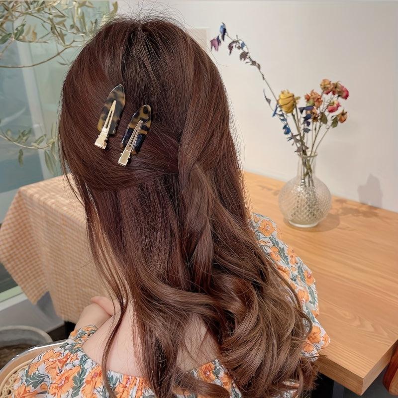 4pcs Acetic Acid Duck Billed Clip Hair Accessories
