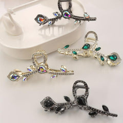 Vintage Rhinestone Hair Claw Glitter Hair Claw Nonslip Ponytail Holder