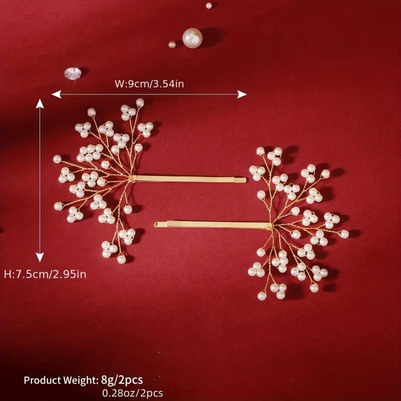 Faux Pearl Tree Hairpin Bridal Hairpin Women Girls Wedding Party Hair Clip