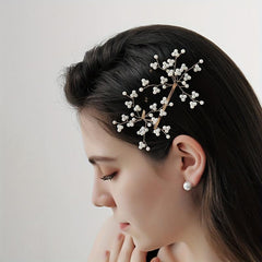 Faux Pearl Tree Hairpin Bridal Hairpin Women Girls Wedding Party Hair Clip