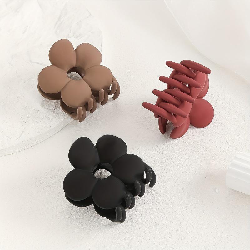 3pcs Large Flower Hair Claw Women's Shark Claw Hair Clip