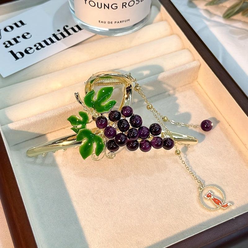 Grape Hair Claw Headwear Shark Claw Back Head Hair Clip Hair Accessories