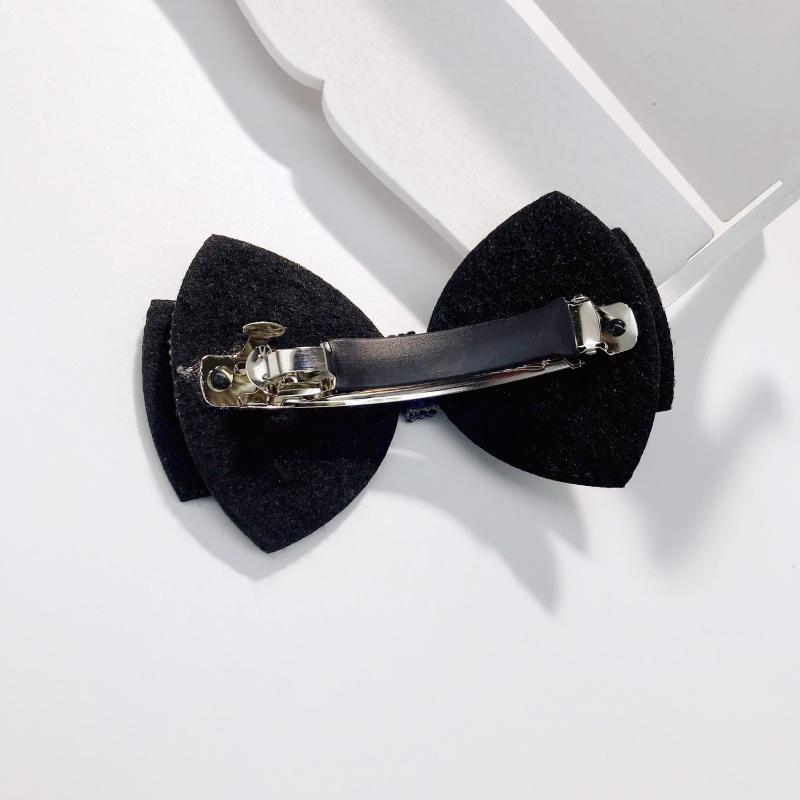 Rhinestone Bow Hairpin Back Head Clip Headdress Spring Clip