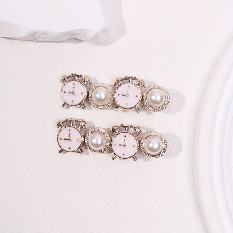 2pcs Faux Pearl Duck Billed Hair Clip for Women