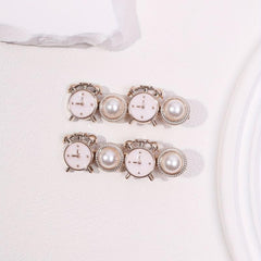 2pcs Faux Pearl Duck Billed Hair Clip for Women
