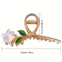 Metal Flower Hair Claw Clip Strong Hold for Thick Hair