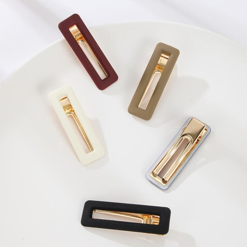 5pcs Hollow Duckbill Snap Clip Non Slip Hair Accessory