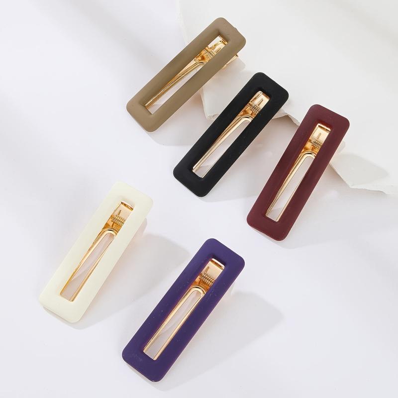 5pcs Hollow Duckbill Snap Clip Non Slip Hair Accessory