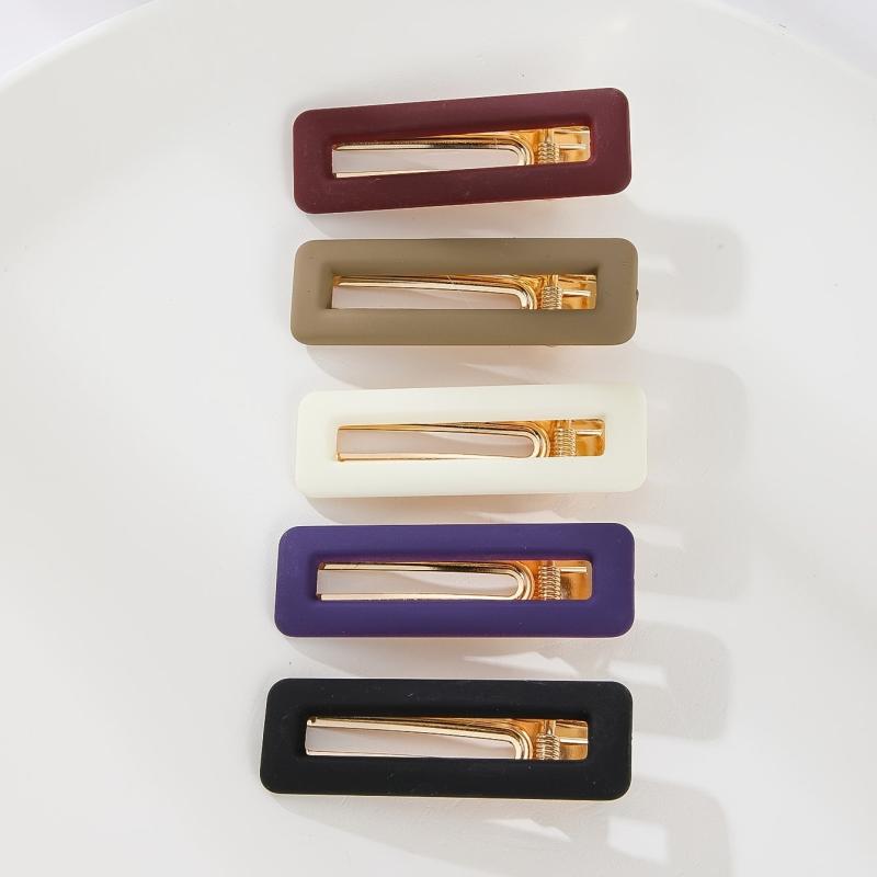 5pcs Hollow Duckbill Snap Clip Non Slip Hair Accessory