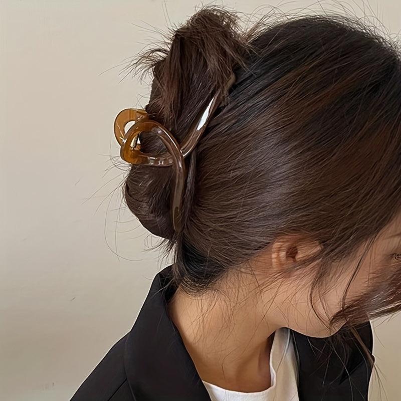 4pcs Jelly Hair Claw Clip Nonslip Ponytail Holder
