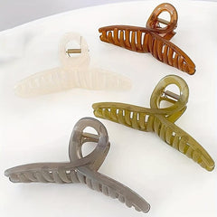 4pcs Jelly Hair Claw Clip Nonslip Ponytail Holder