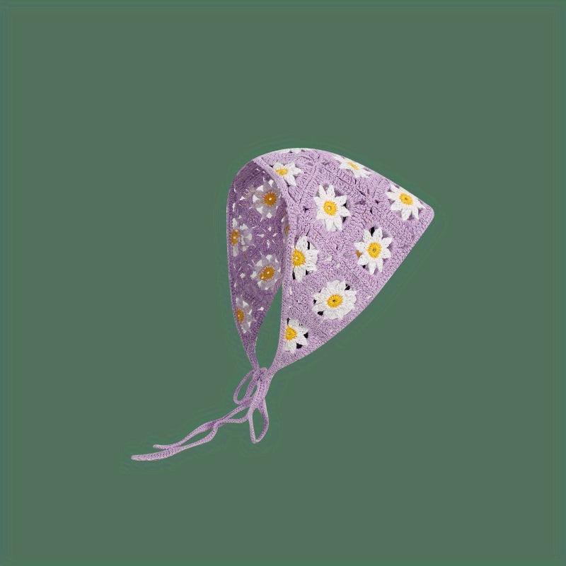 Boho Crochet Bandana Triangular Head Band for Women Girls