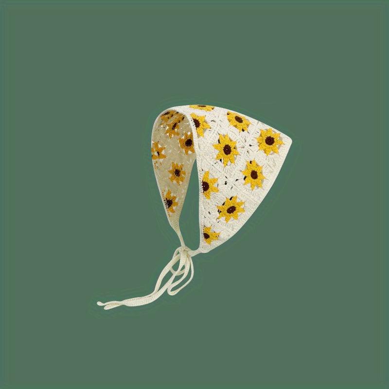 Boho Crochet Bandana Triangular Head Band for Women Girls