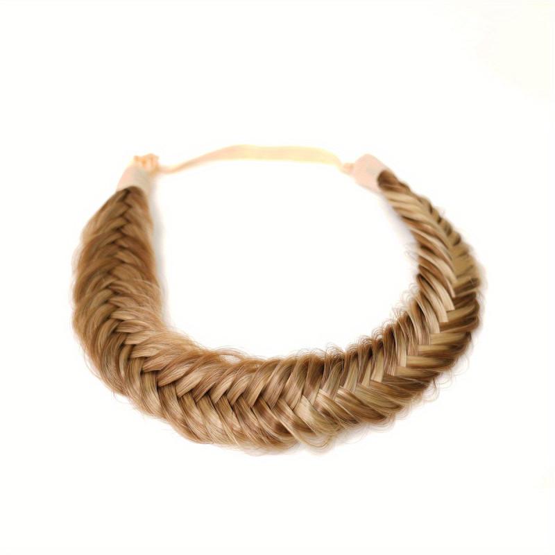 Braided Headband Synthetic Elastic Hairpiece For Women Girls