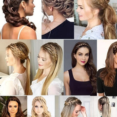 Braided Headband Synthetic Elastic Hairpiece For Women Girls