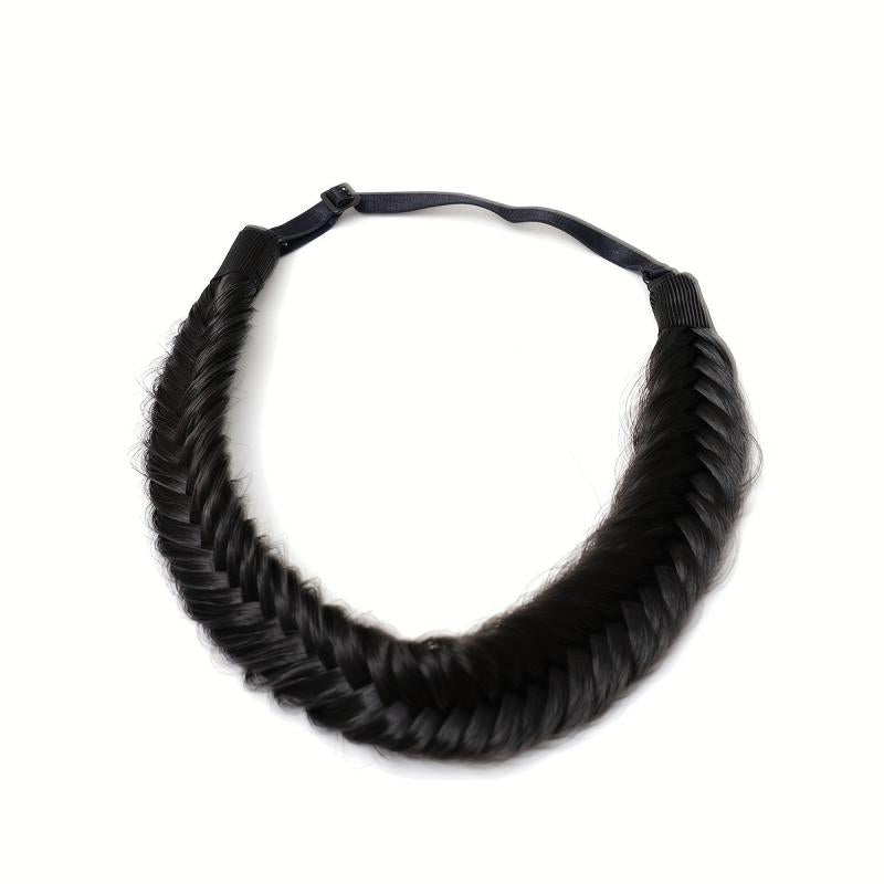 Braided Headband Synthetic Elastic Hairpiece For Women Girls
