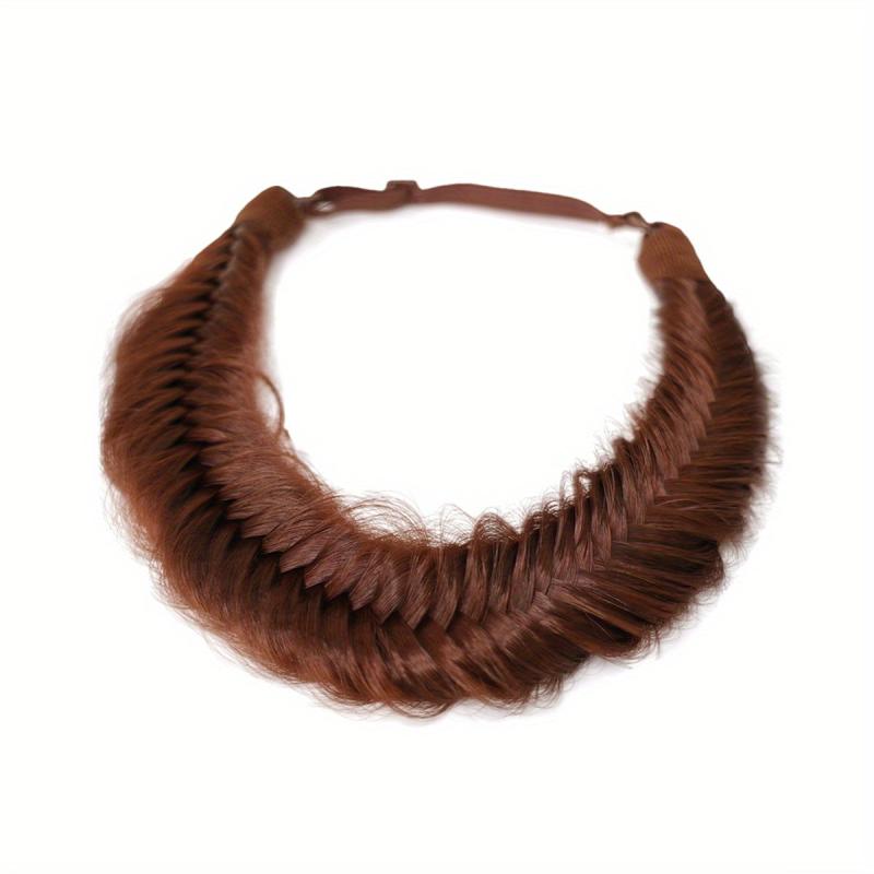 Braided Headband Synthetic Elastic Hairpiece For Women Girls
