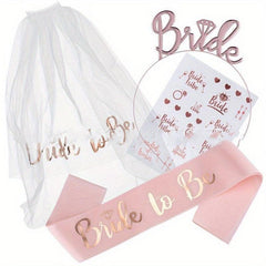 Bachelorette Party Veil & Headband Set for Bride To Be