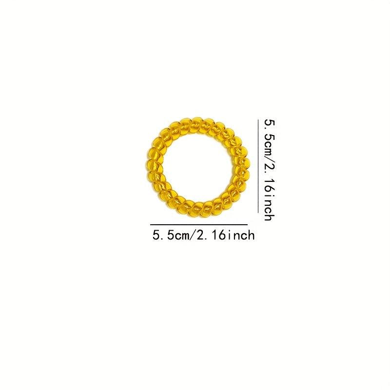 3pcs Spiral Hair Tie Elastic Hair Rope No Hair Damage Ponytail Hair Tie