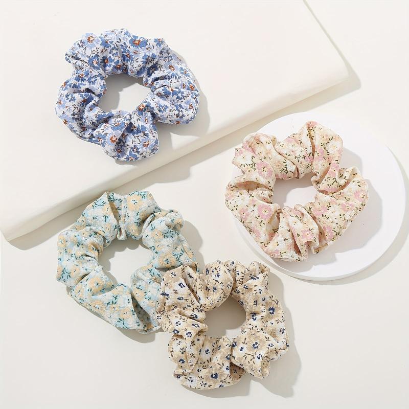 8PCS Fabric Floral Headband Hair Tie Hair Rope Pastoral Style Hair Accessories