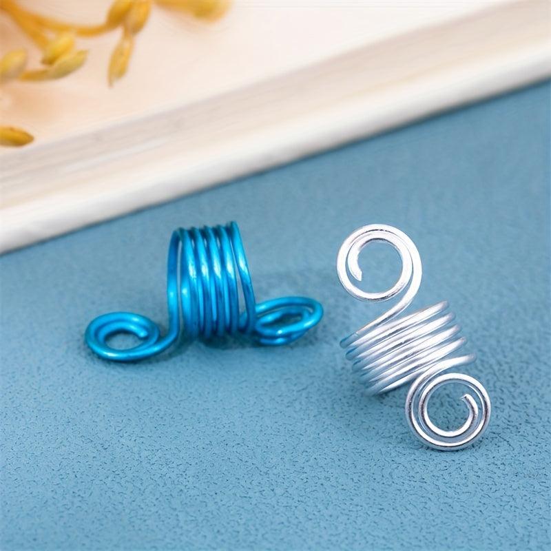 10pcs Colorful Dreadlock Braid Hair Ring Aluminum Hair Clip