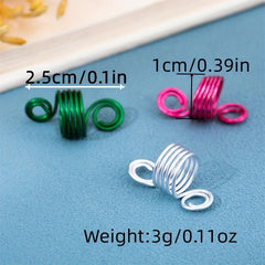 10pcs Colorful Dreadlock Braid Hair Ring Aluminum Hair Clip