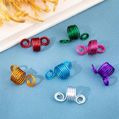 10pcs Colorful Dreadlock Braid Hair Ring Aluminum Hair Clip