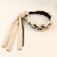 Synthetic Hair Braided Headband with Houndstooth Scarf