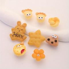 8pcs Rabbit Cookies Shoe Charm Star Bread Clogs Accessories