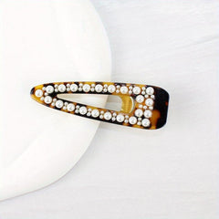 Vintage Faux Pearl Hair Clip for Women and Girls