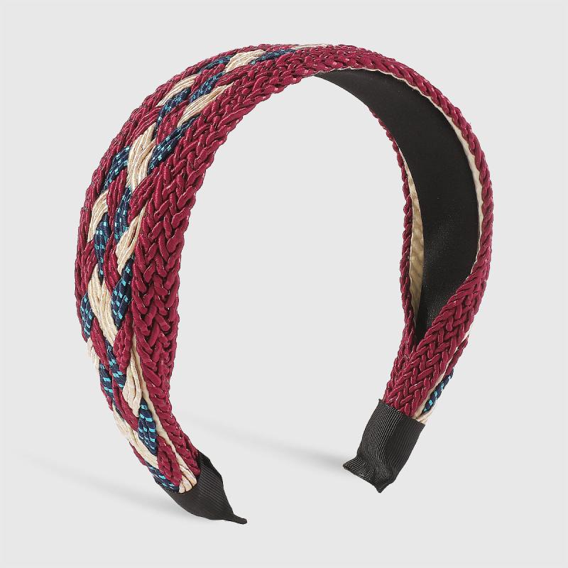 Boho Braided Headband Wide Brim Head Hoop Hair Accessories For Women Girls