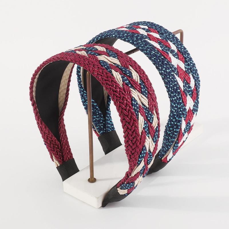 Boho Braided Headband Wide Brim Head Hoop Hair Accessories For Women Girls