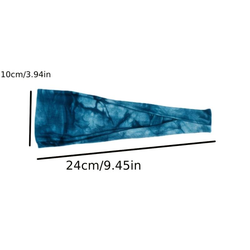 Tie Dye Headbands Boho Elastic Wide Hair Band for Women