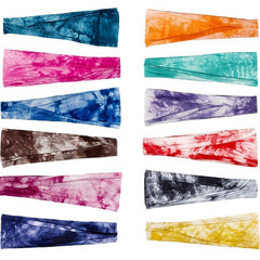 Tie Dye Headbands Boho Elastic Wide Hair Band for Women