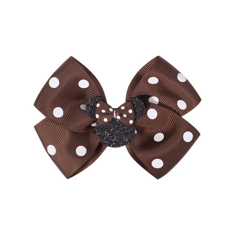 Sequin Hair Clip with Polka Dot Bow Hair Accessories