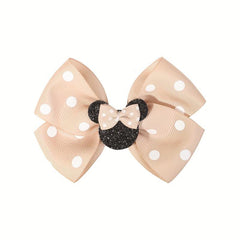 Sequin Hair Clip with Polka Dot Bow Hair Accessories