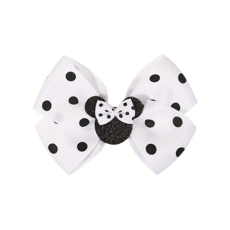 Sequin Hair Clip with Polka Dot Bow Hair Accessories