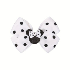 Sequin Hair Clip with Polka Dot Bow Hair Accessories