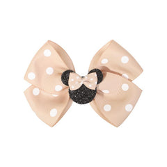Sequin Hair Clip with Polka Dot Bow Hair Accessories