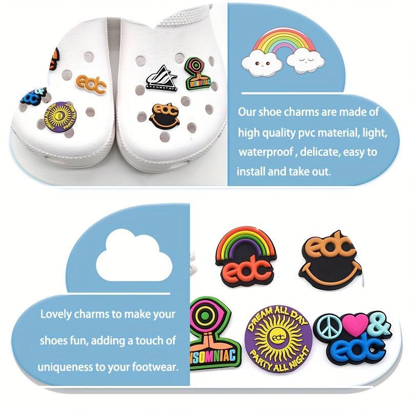 7pcs PVC Shoe Buckle Clogs Charm Decoration Set